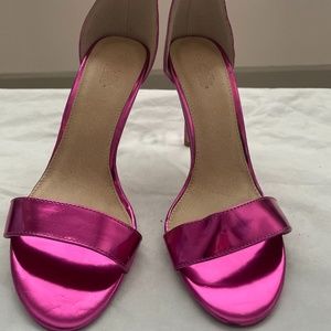 Pink metallic heels